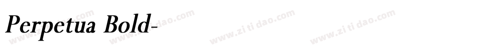 Perpetua Bold字体转换
